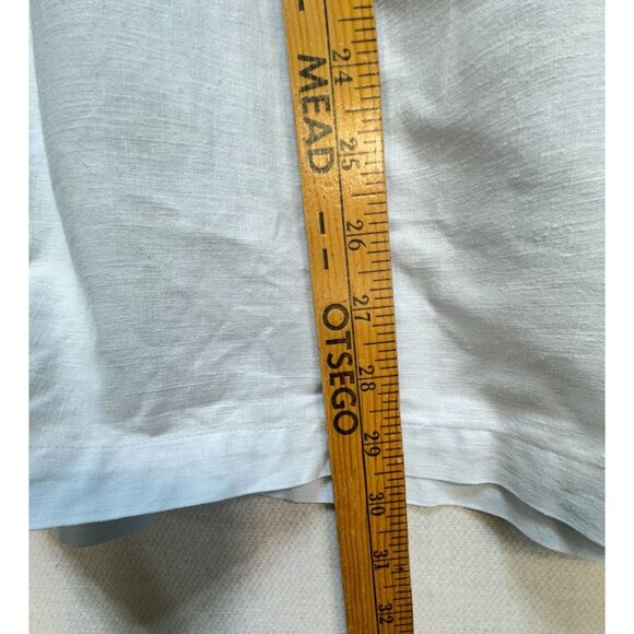 Old Navy Mens Short Sleeve Button Up Shirt Size L Blue Linen Blend Casual Travel - Picture 7 of 11